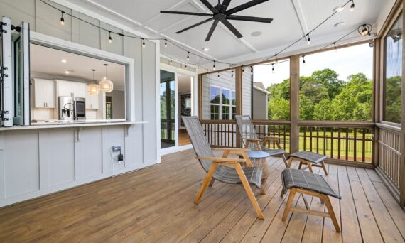 outdoor kitchen in the porch 570x342 - Do Porches Add Value to a Home? Here’s the Truth