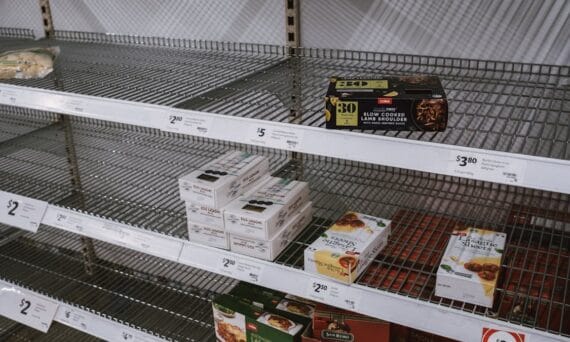 Australia Missed Its 2025 Packaging Targets. Now Comes the Hard Part Image of partially empty grocery shelves 570x342 - Australia Missed Its 2025 Packaging Targets. Now Comes the Hard Part